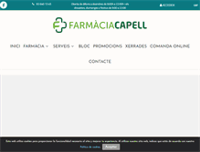 Tablet Screenshot of farmaciacapell.com